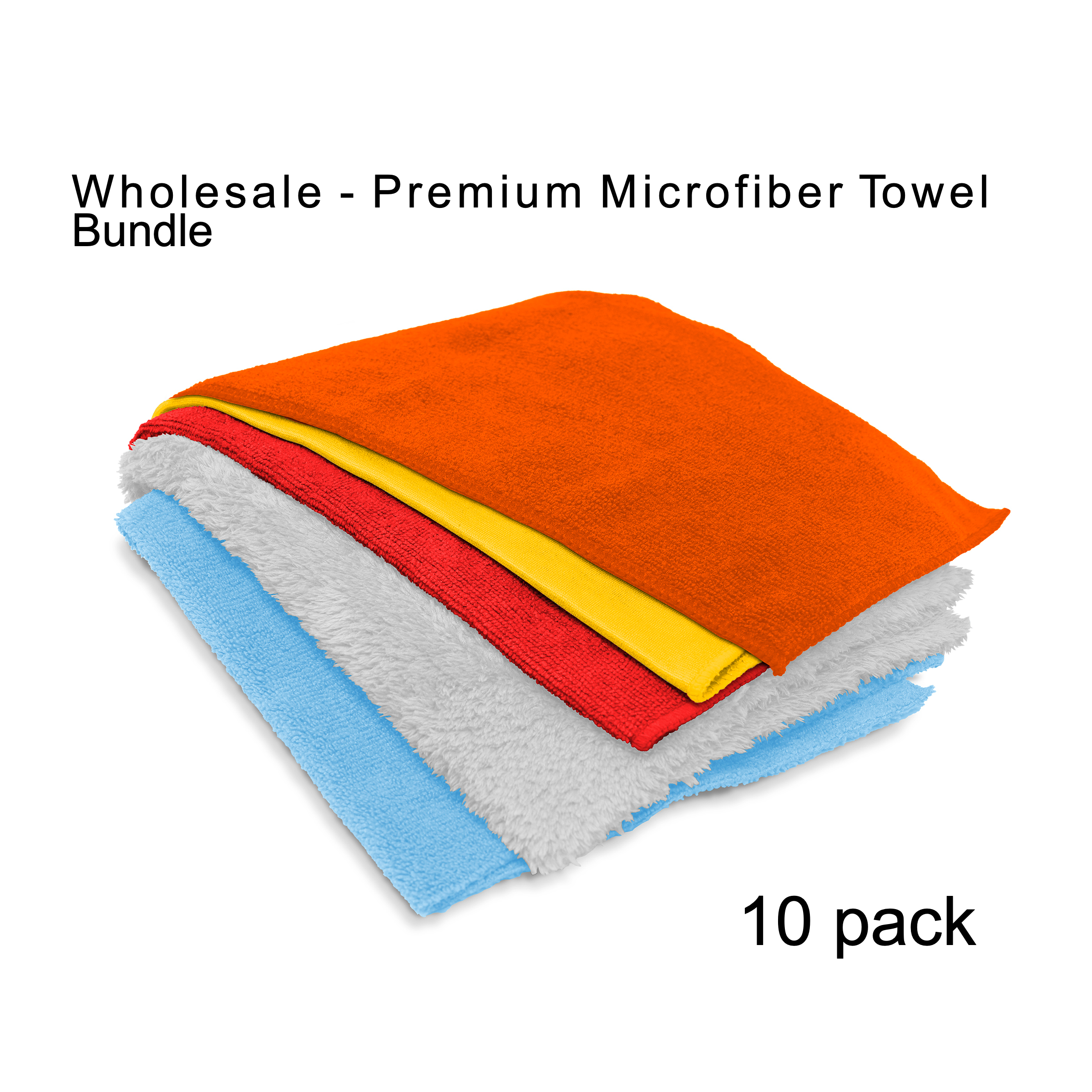 Wholesale - Premium Microfiber Towel Bundle - 10-Pack